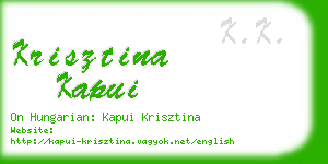 krisztina kapui business card